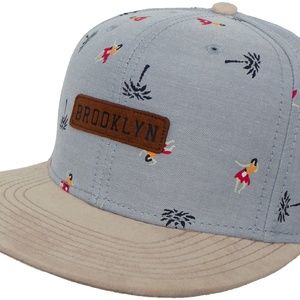 Brooklyn Hat Co Hula Girl Snap Back Hat Flat Brim